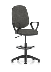 Eclipse Plus I Charcoal Chair With Loop Arms With Hi Rise Kit KC0244 DD